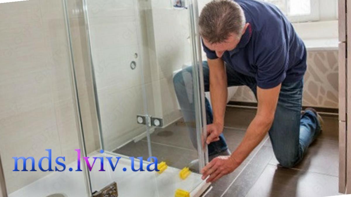 встановлення душової кабіни у ванній кімнаті