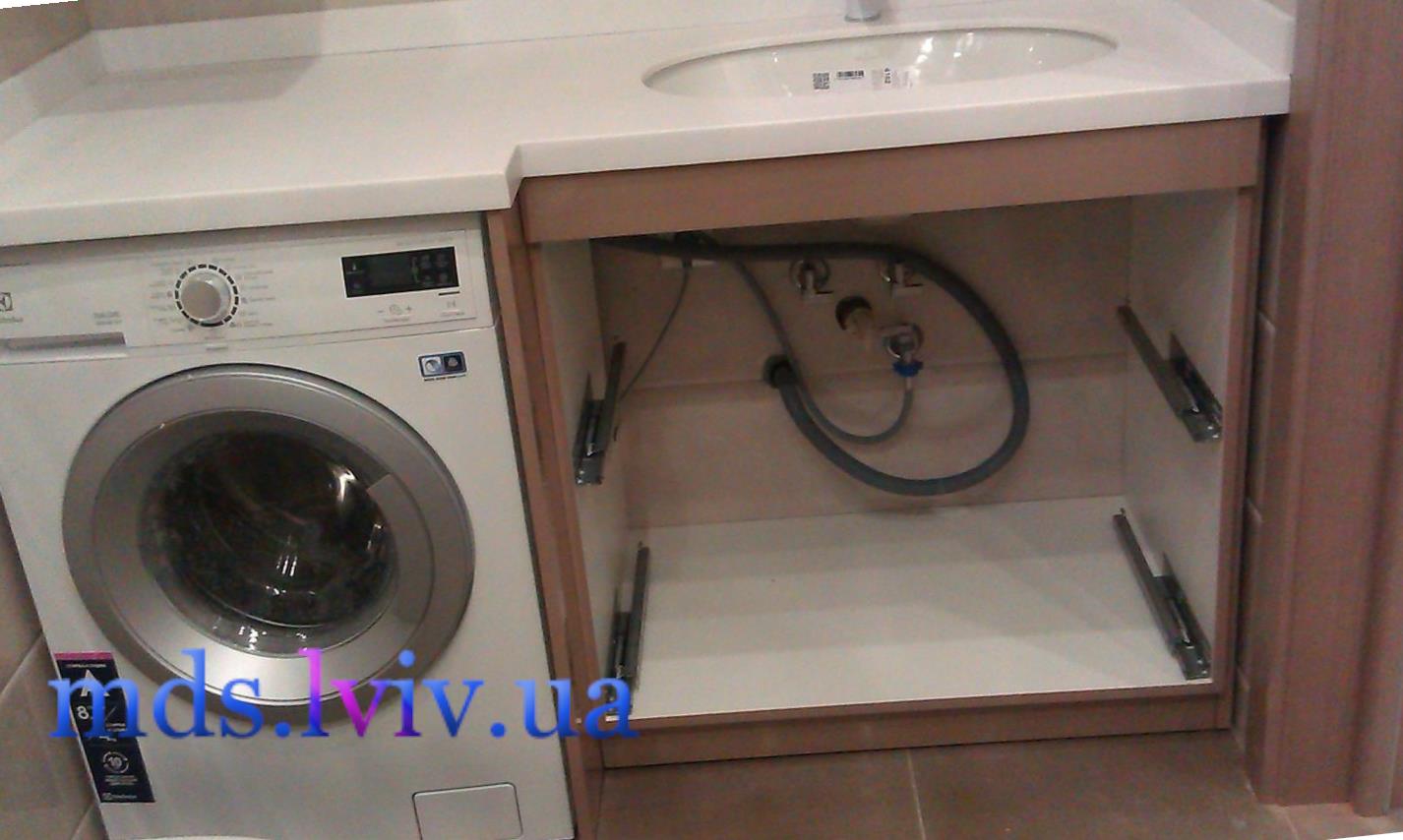 монтаж пральної машини у ванній кімнаті