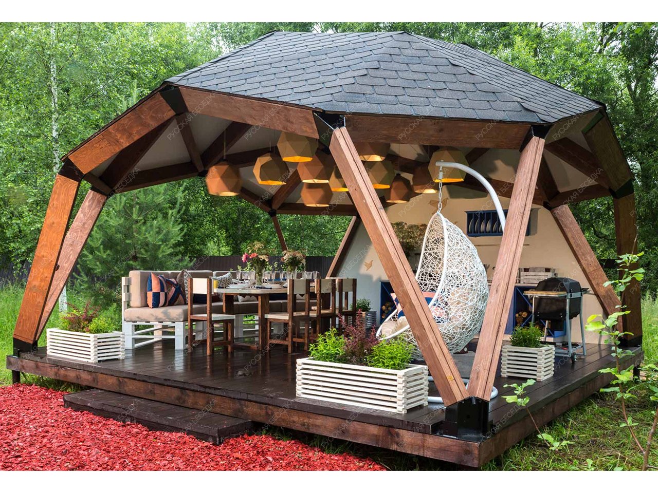 Затишні літні альтанки для дачі