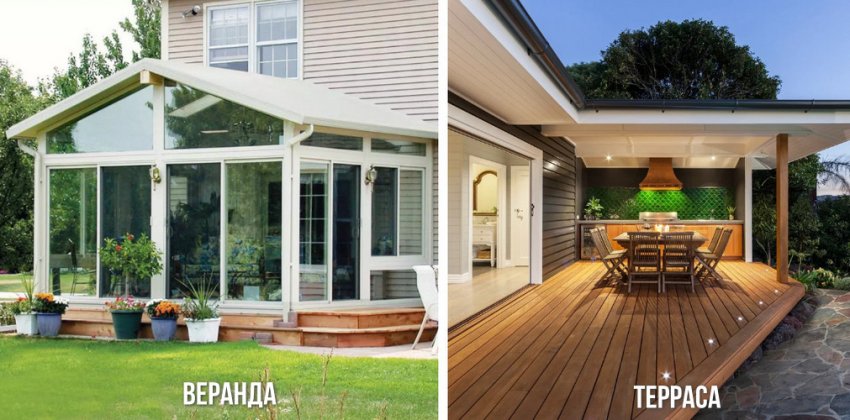 Чим відрізняється веранда від тераси