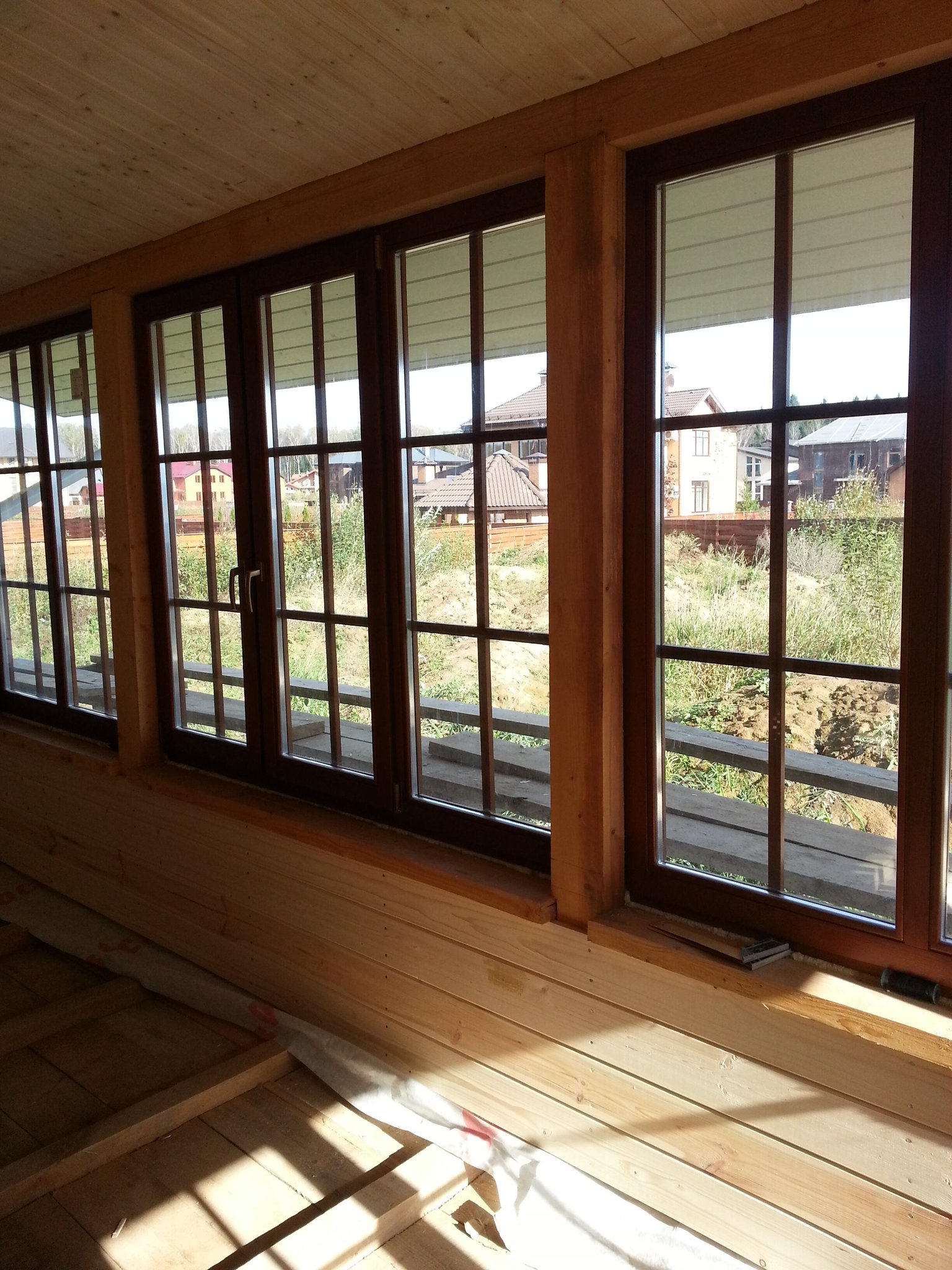 Дерев'янні вікна для тераси и веранди