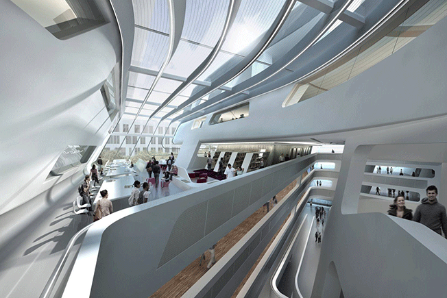 Бібліотека і навчальний центр у Відні.