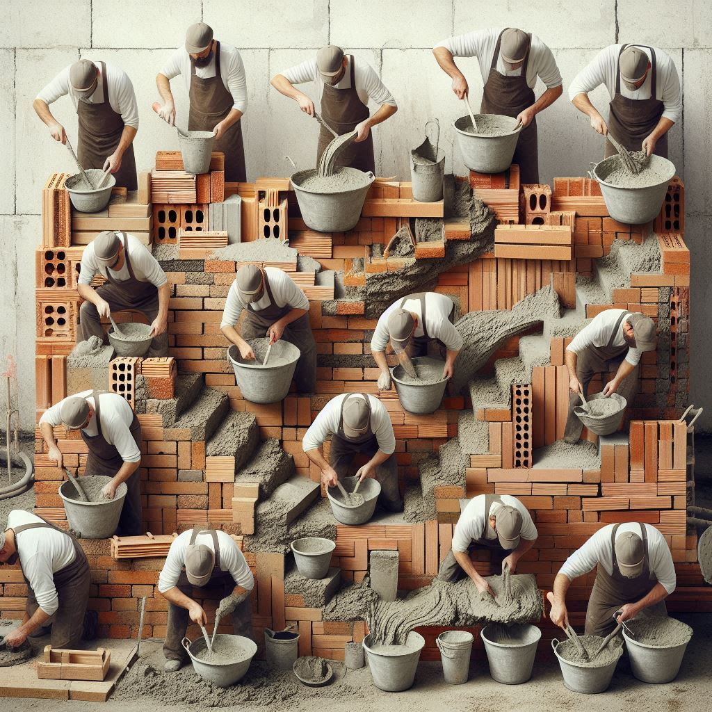 Приготування робочої суміші для кладки цегли: правильна послідовність дій