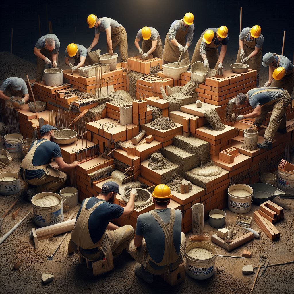 Приготування робочої суміші для кладки цегли: правильна послідовність дій