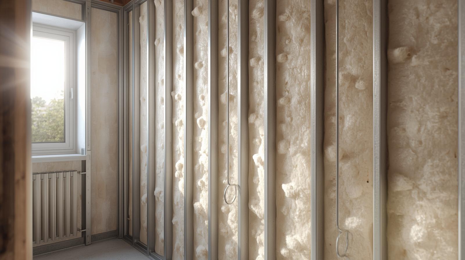 внутрішнє утеплення стін мінватою та гіпсокартоном