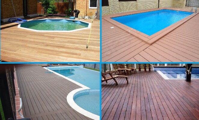 Дерев'яна тераса навколо басейну своїми руками – поетапне керівництво!