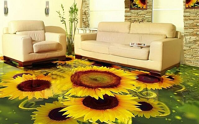 Наливна підлога з малюнком - різновиди та технологія заливання своїми руками