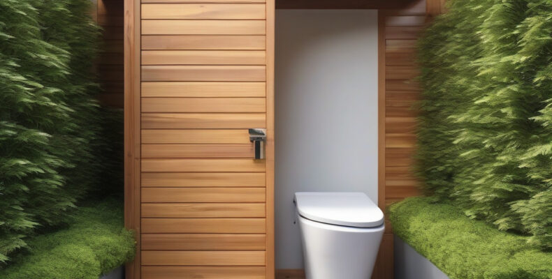 Побудова вуличного туалету з дерева