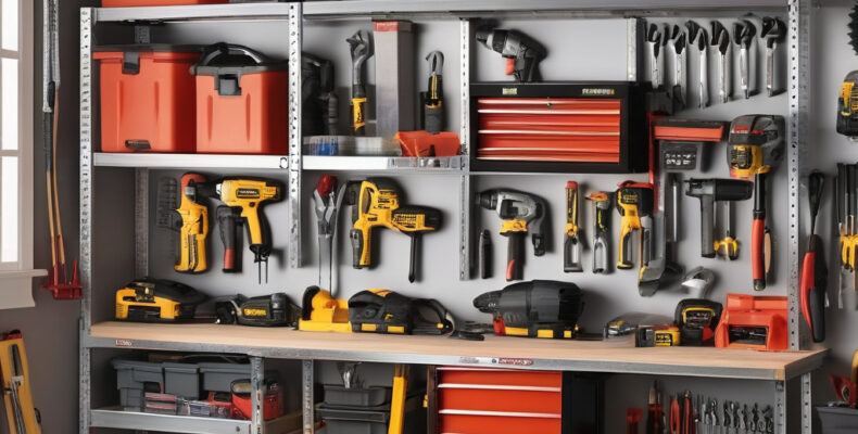 Стелаж для інструментів у гаражі